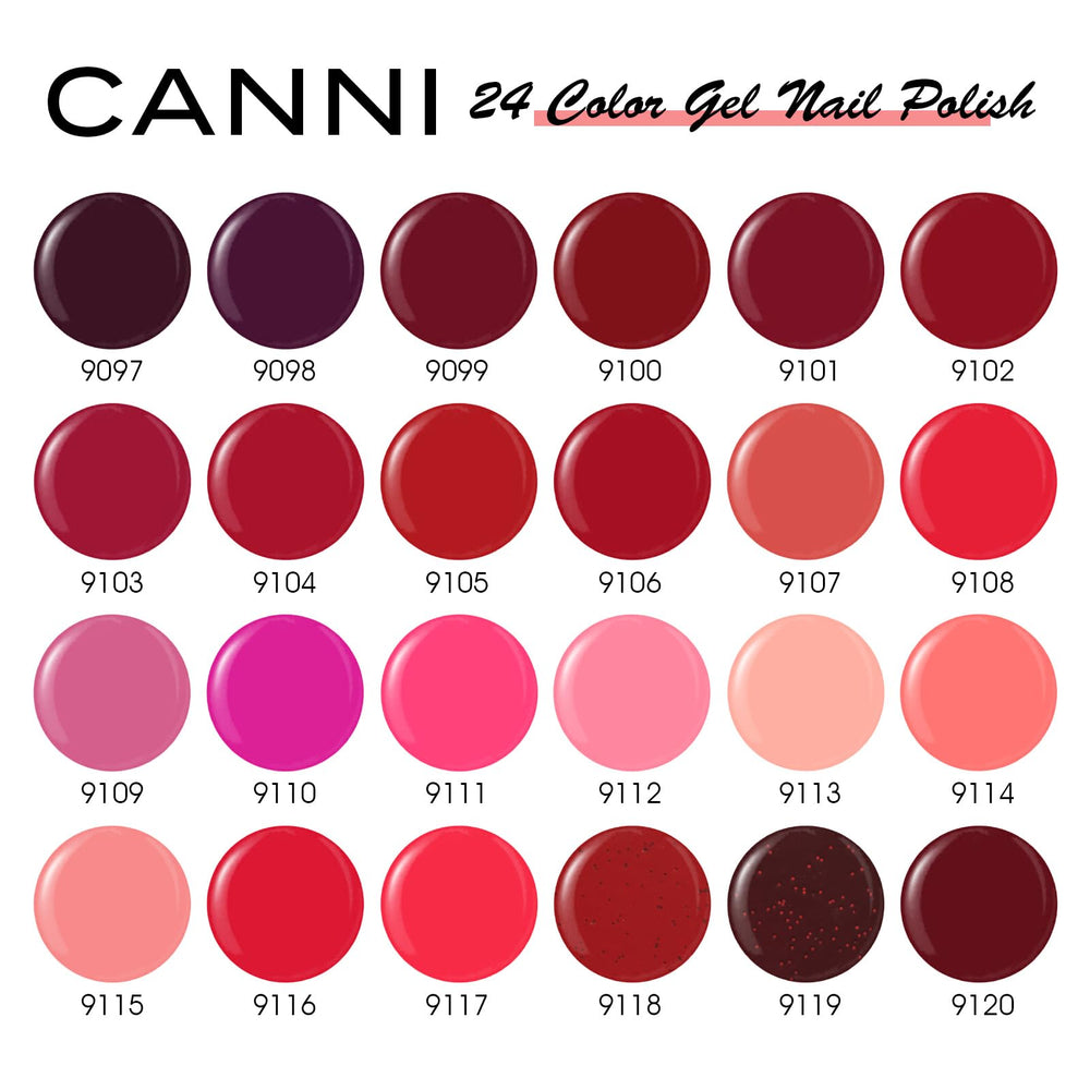CANNI burgundy deep wine gel polish swatches for rich manicure
