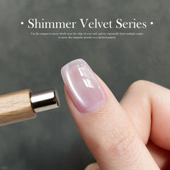 CANNI cat-eye gel polish purple glitter with magnet for dynamic nails