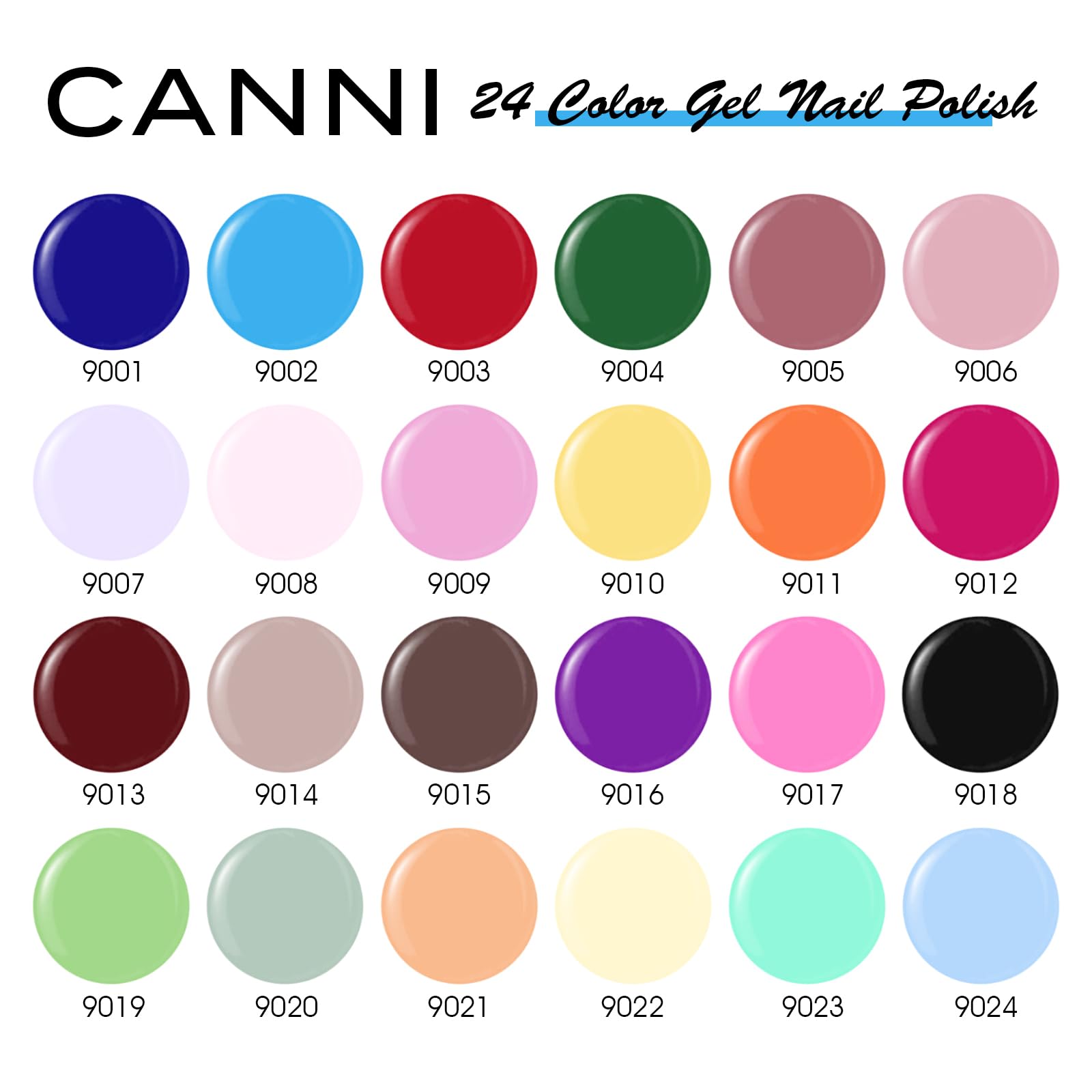 CANNI CC1 color chart in gift box for easy shade selection.