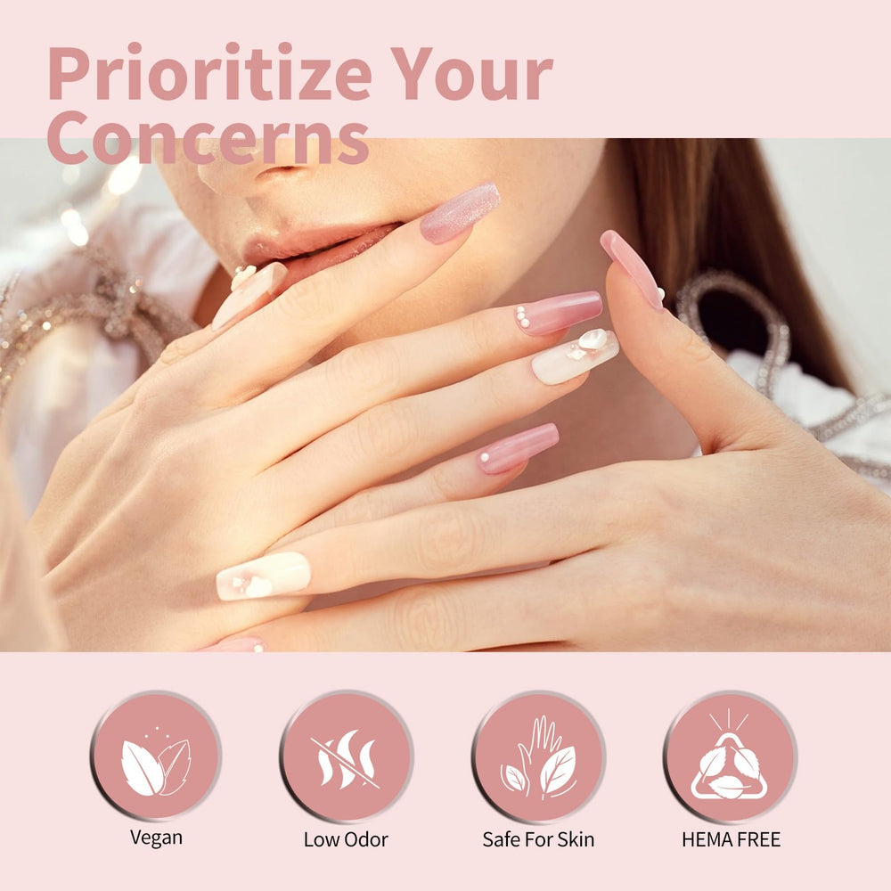 CANNI CC7 nude pink translucent shade for natural-looking nails.