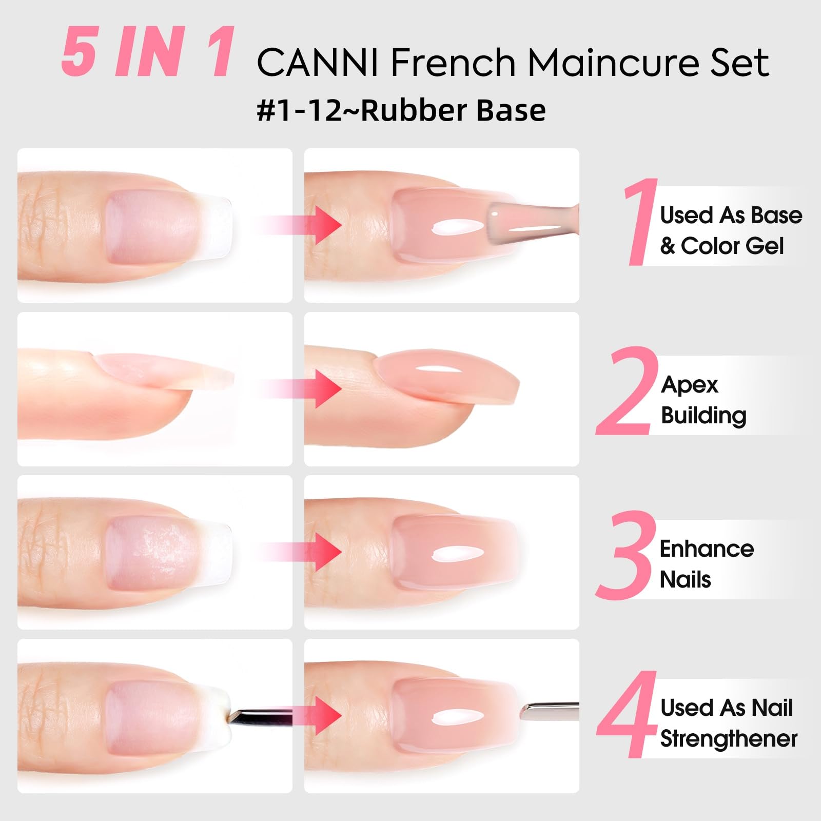 CANNI CF1 brush applicator close-up enables smooth, even gel application