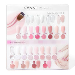 CANNI CF1 color bottles display true shades for precise gel nail color