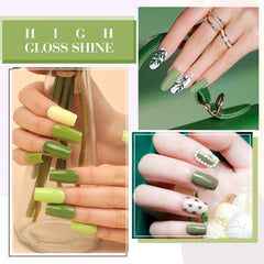CANNI emerald green nails exhibit a salon-quality finish at home