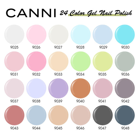 CANNI gel nail polish bottles close-up showing glossy finish and long-lasting wear potential.