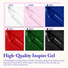 CANNI black gel nail polish for chic contrast and versatile nail art