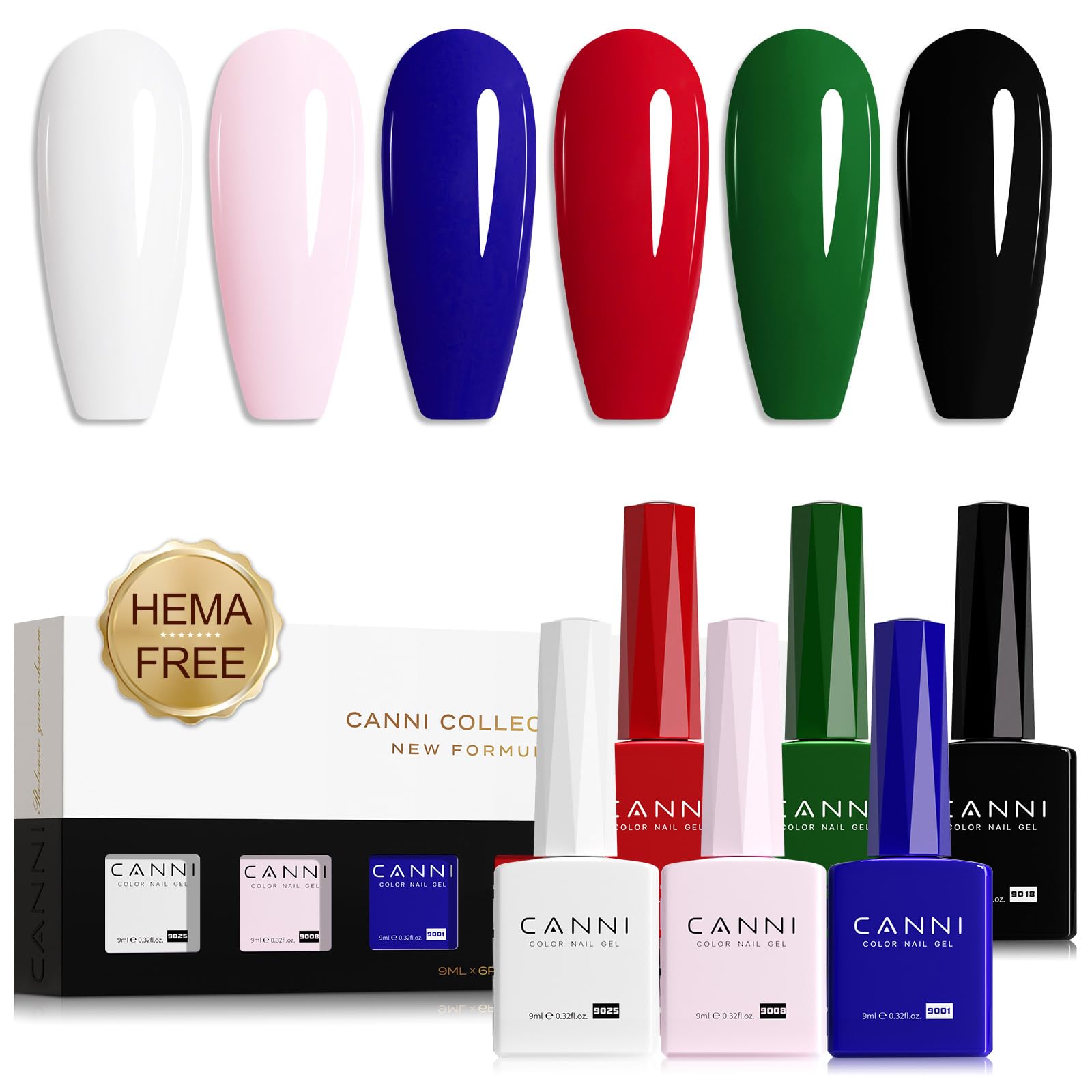 CANNI gel nail polish set in white for long-lasting DIY manicures at home