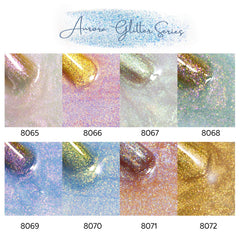 CANNI gold glitter gel polish swatch with luxe metallic shine