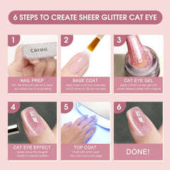 CANNI pink glitter gel polish swatch for soft sparkle