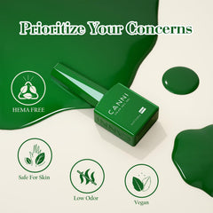 CANNI Light-Green bottle presents a soft shade for a natural manicure