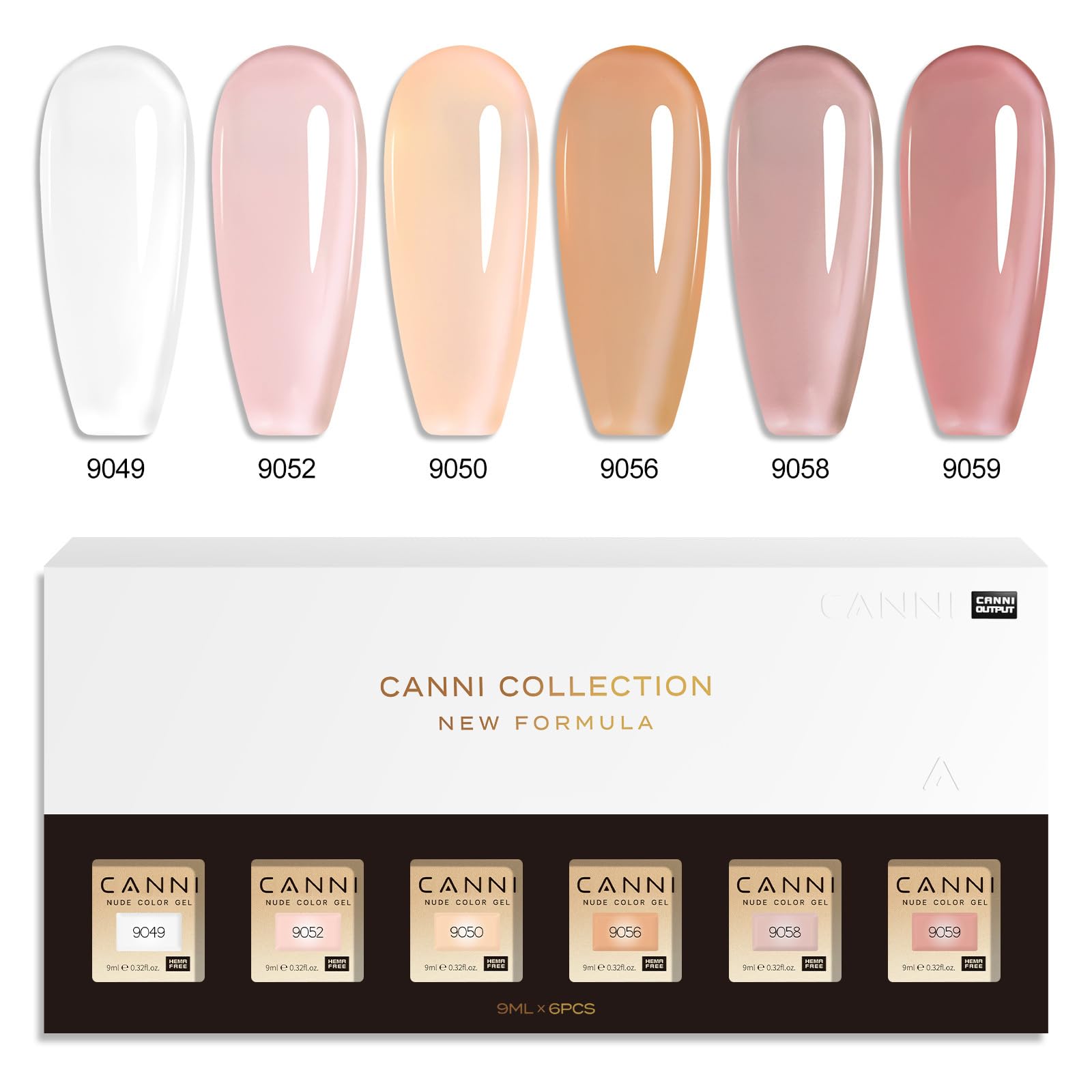 CANNI Jelly Gel tips image showing base and top coat guidance.