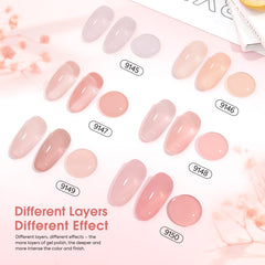 CANNI jelly gel nail polish swatches showcase rich pigments for vibrant DIY manicures.