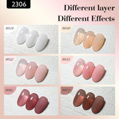 CANNI jelly nude pink gel polish bottles designed for accurate color viewing.