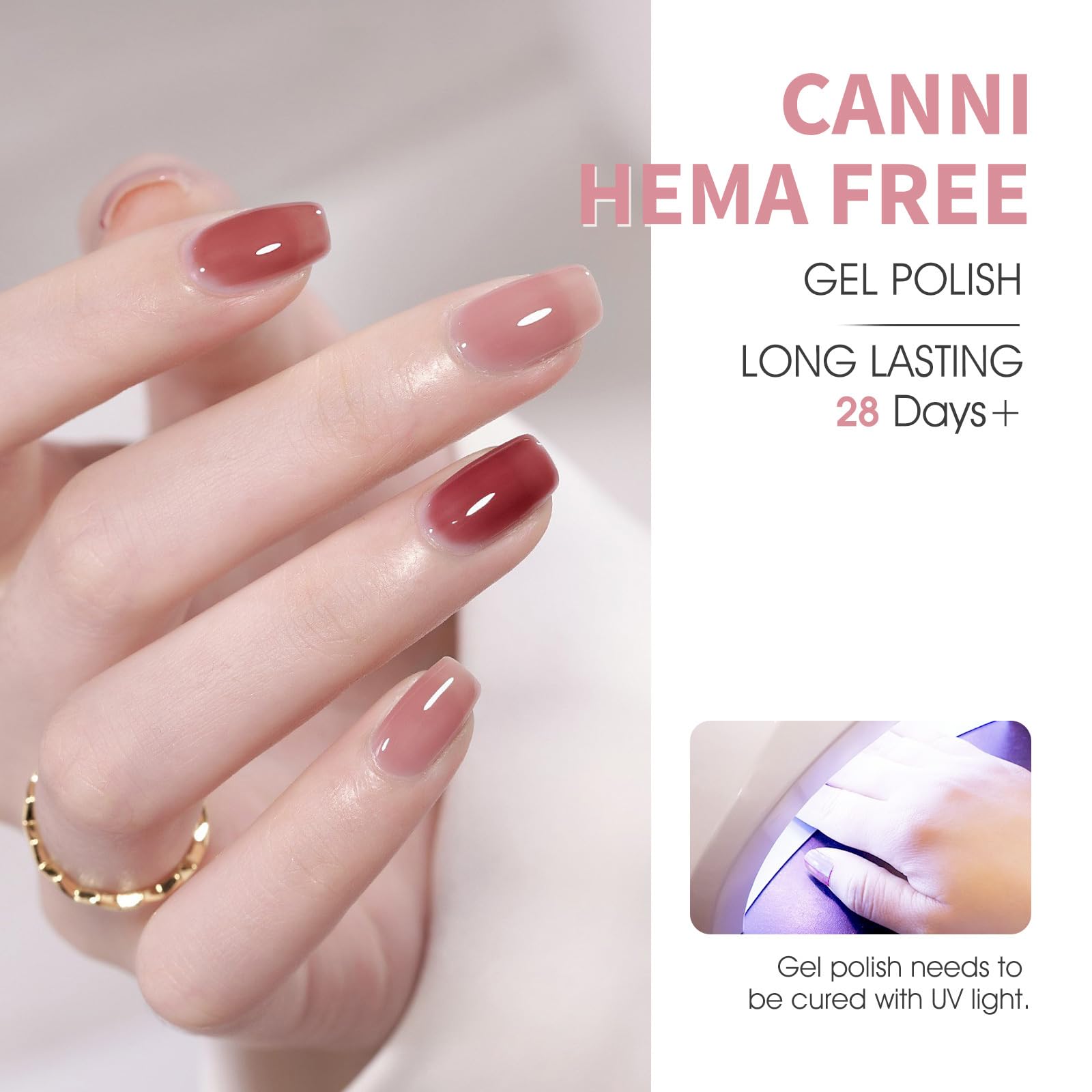CANNI long-lasting gloss when used with base and top coat
