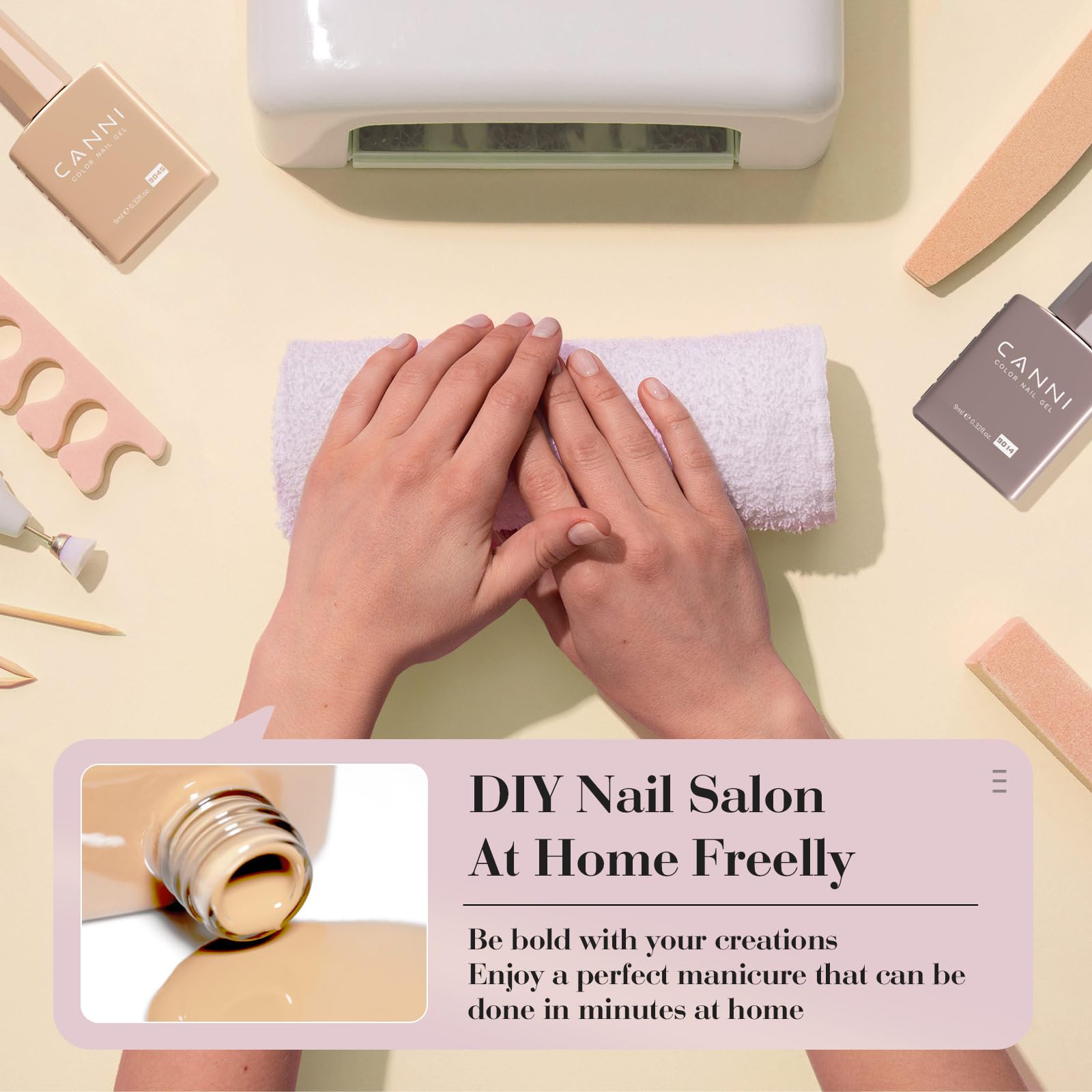 CANNI gel polish set offering long wear up to 30 days with proper prep