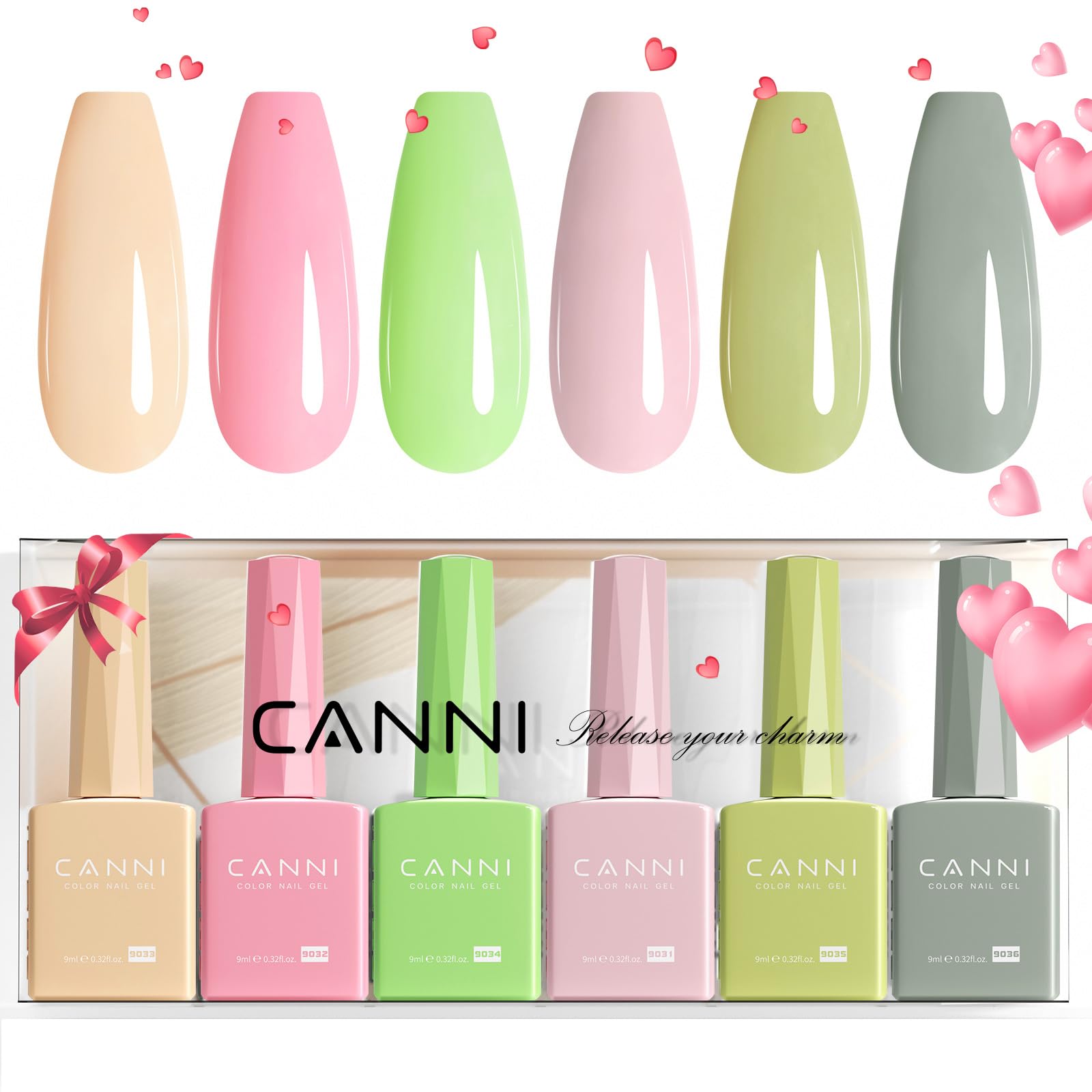 CANNI pastel gel nail polish pink, smooth application for salon-like nails