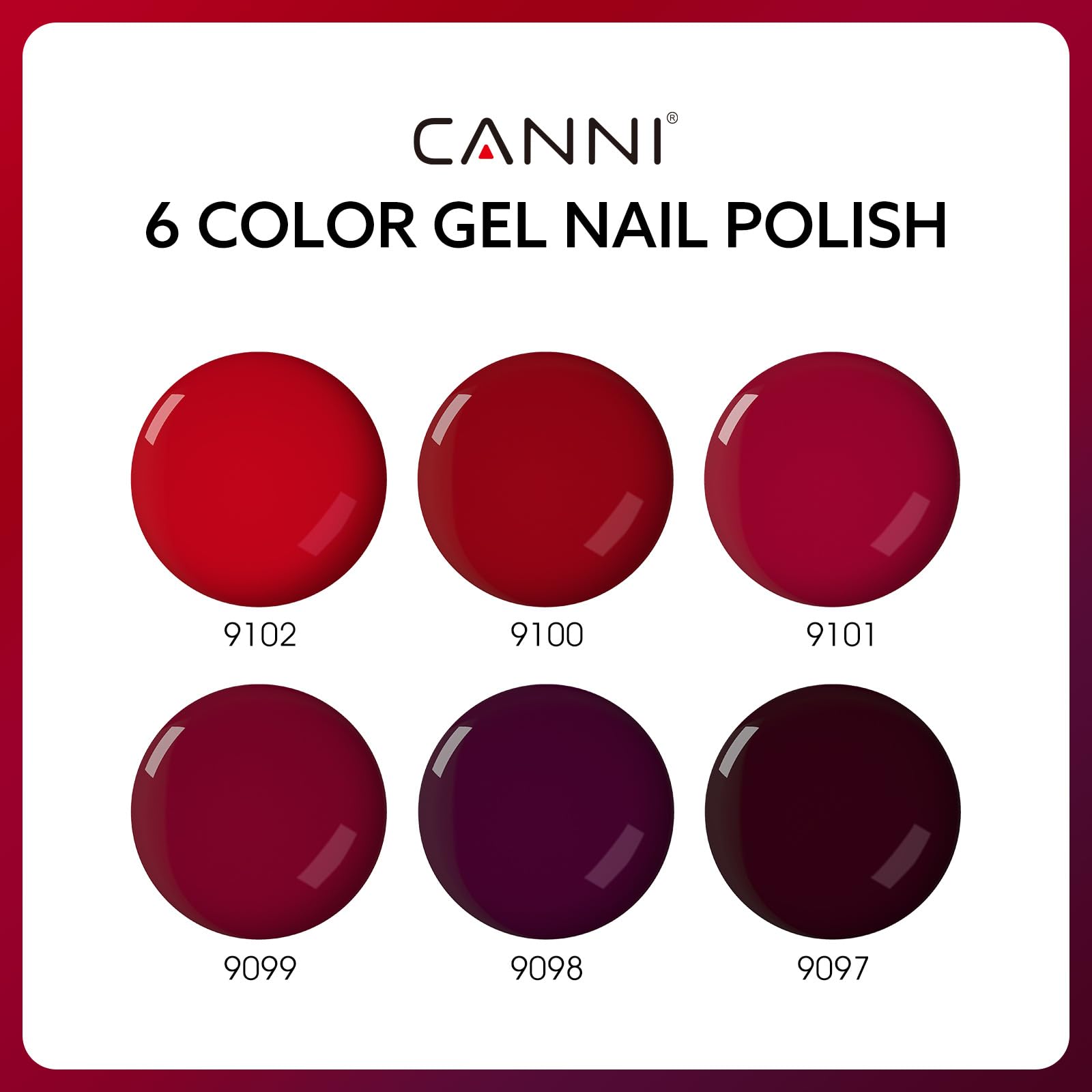 CANNI gel polish delivers rich pigments for smooth, opaque color.