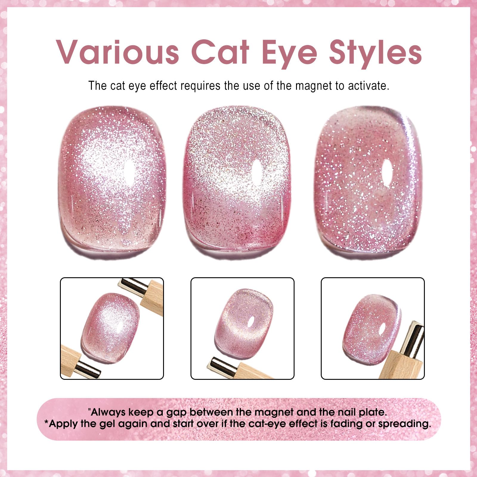 CANNI shimmer colors display pink, green, purple hues for dramatic nails.