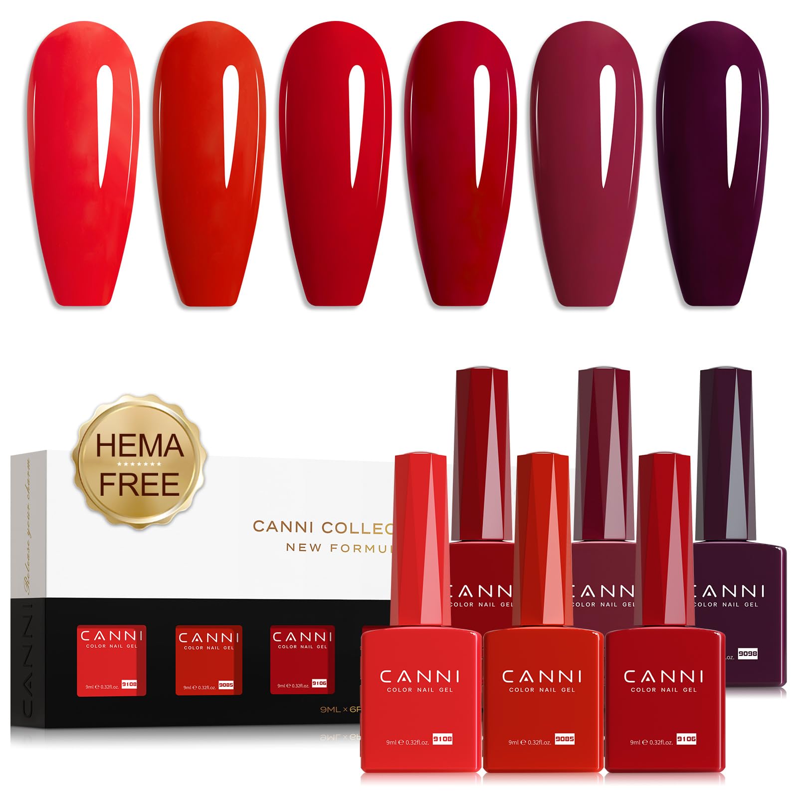 CANNI red gel bottle with vivid color for quick color planning