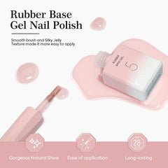 CANNI Rubber Base Gel set application step showcases smooth, easy brush application