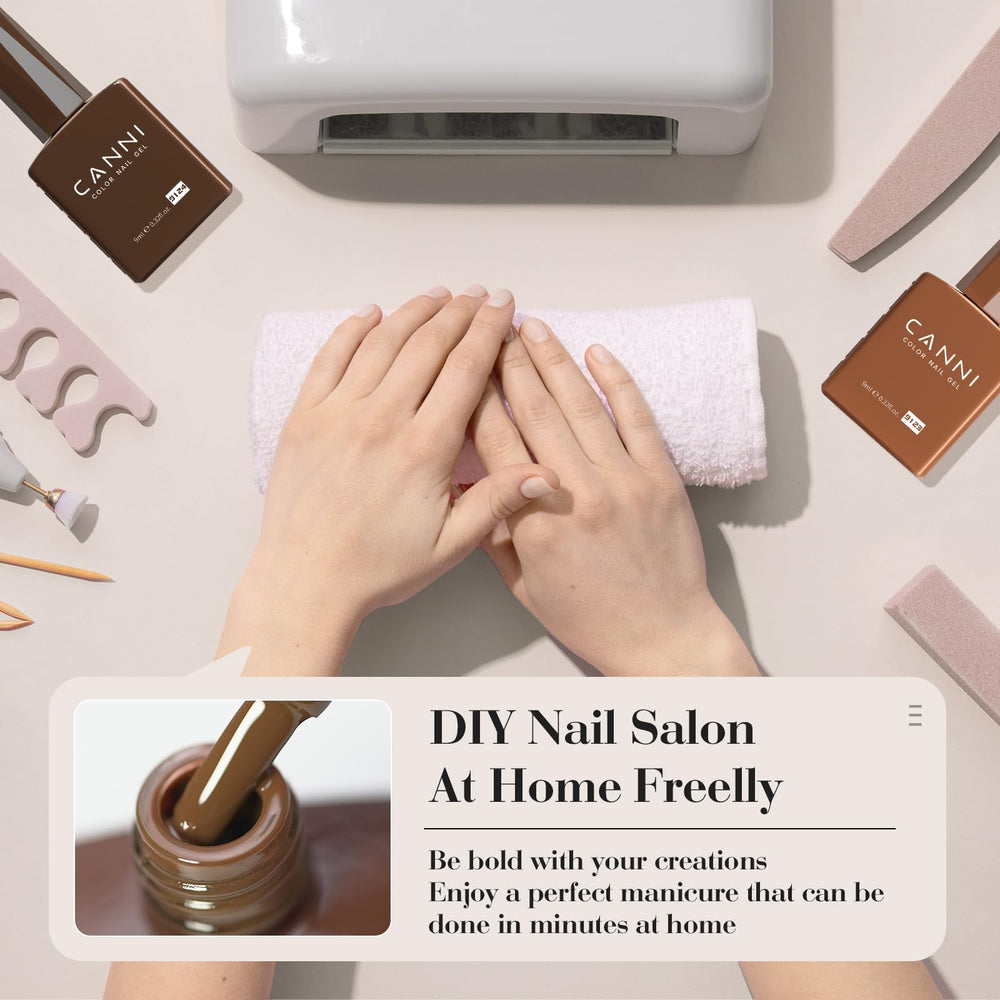 CANNI soak-off LED gel polish kit enables easy home manicures