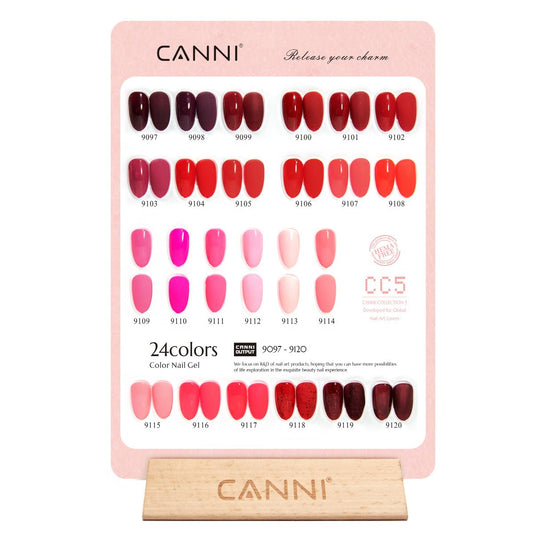 CANNI unique color bottles design close-up for accurate color viewing during manicure