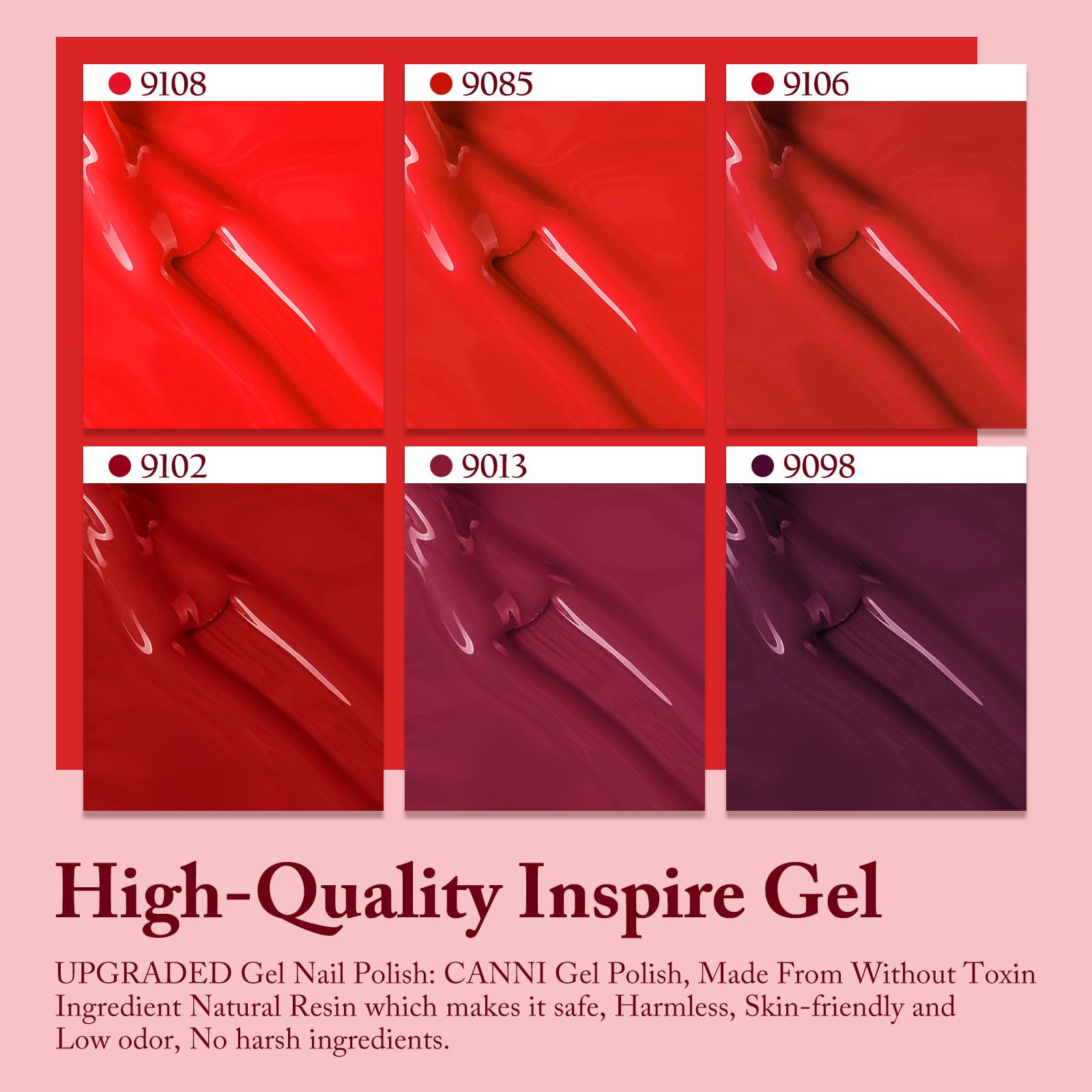 CANNI UV/LED cure note shows quick 90–120 second setting
