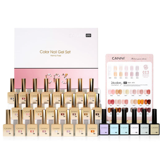 CANNI CC3 jelly gel nail polish set bottle array for shade selection