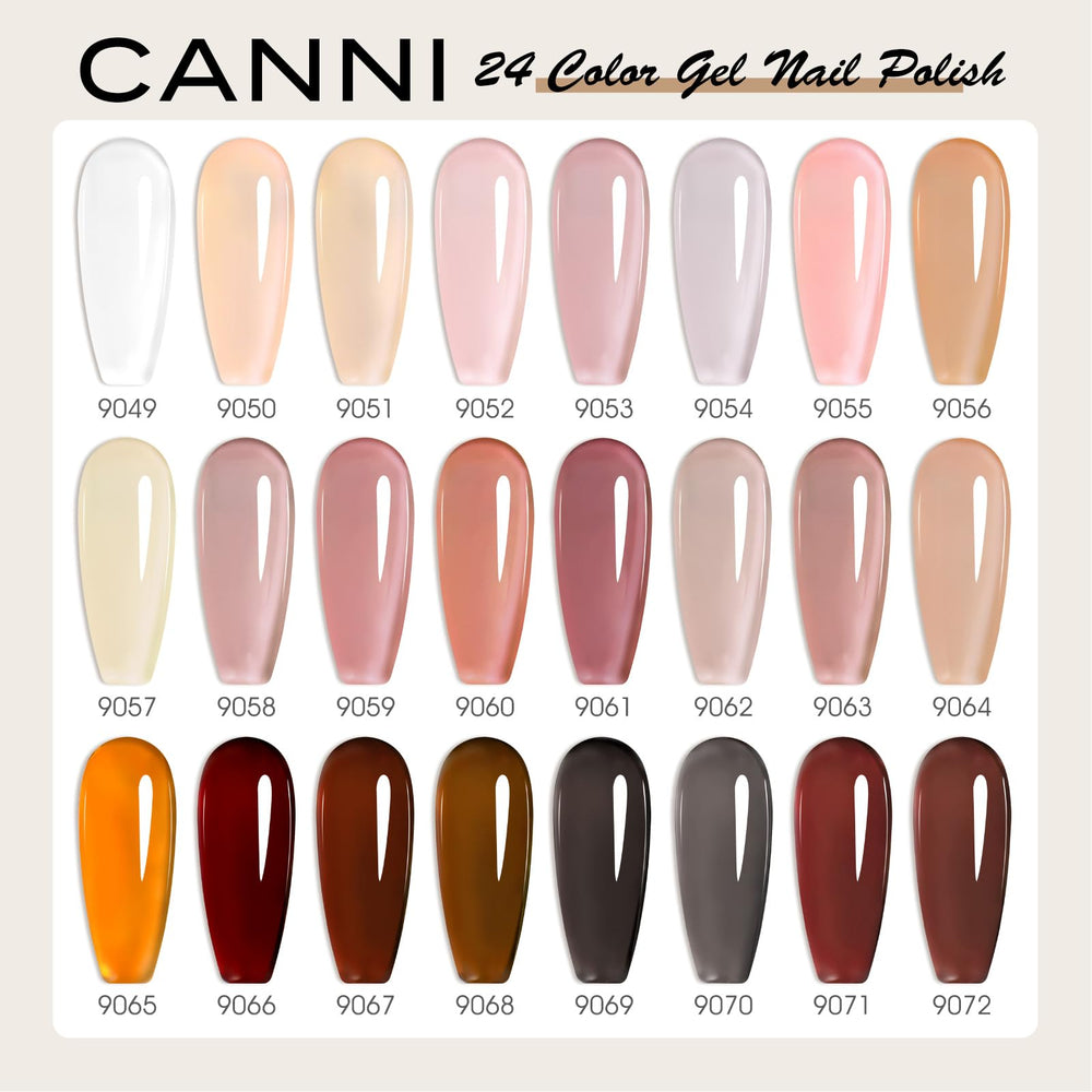 CANNI CC3 pink nude brown jelly gel polish for versatile nails