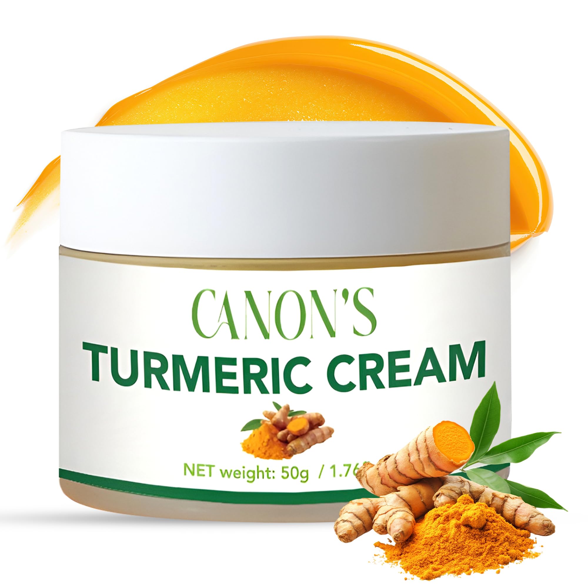 Canon’s Beauty Collection vitamin C turmeric face cream bottle for fast-absorbing daily hydration.