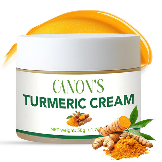 Canon’s Beauty Collection vitamin C turmeric face cream bottle for fast-absorbing daily hydration.