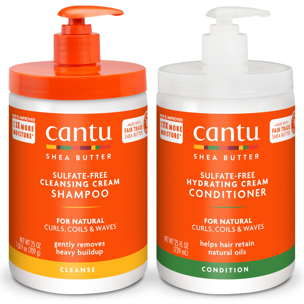 Cantu Shea Butter Shampoo bottle ready for a gentle cleanse.