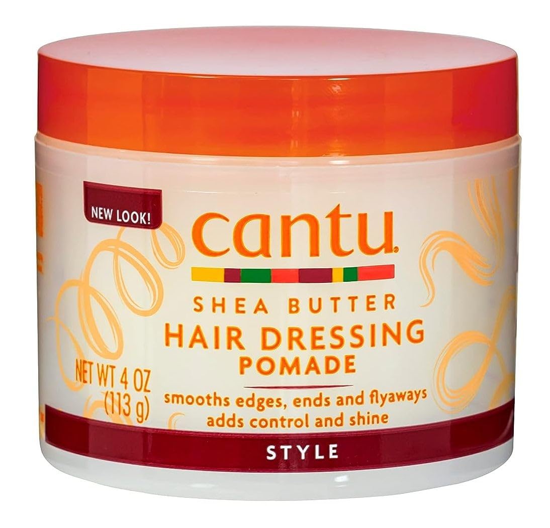 Cantu Shea Butter Hair Dressing Pomade jar 4 oz in a three-pack, ready for everyday styling.