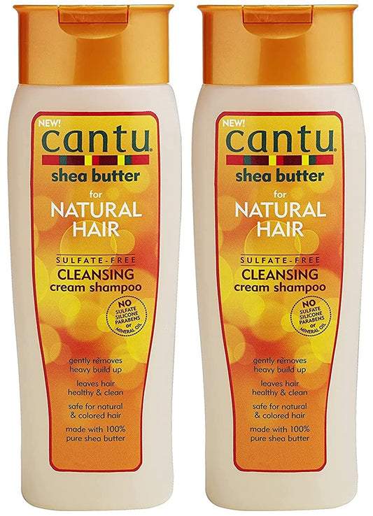 Cantu Sulfate-Free Cleansing Cream Shampoo bottle showcasing moisturizing cleanse for curly hair.