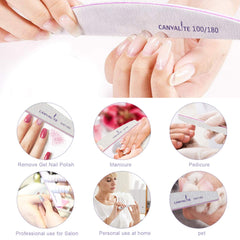 Canvalite 100 grit edge smoother for clean nail edges.