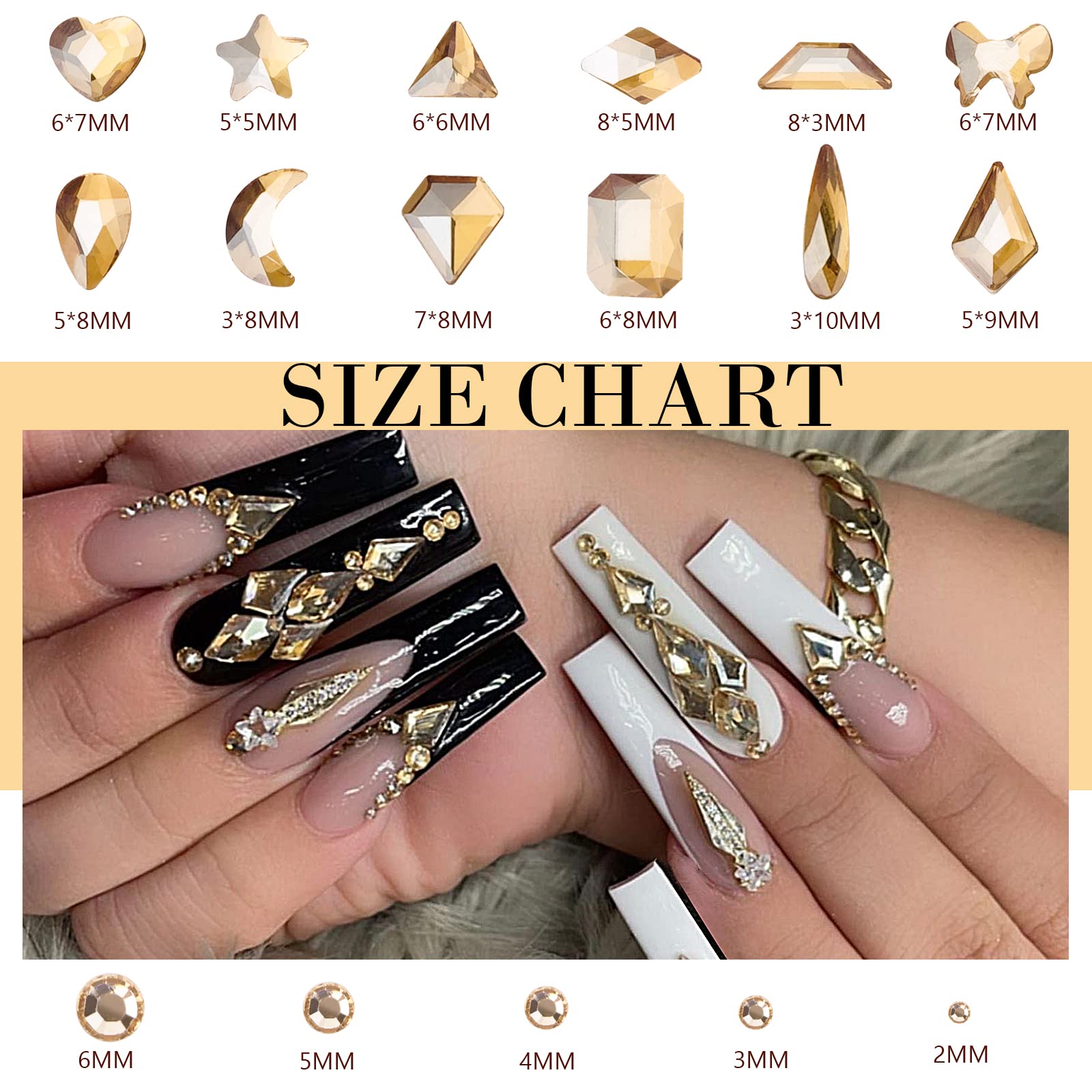 Canvalite AB clear rhinestones close-up showing brilliant light reflection for nails.