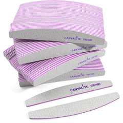 Canvalite double-sided emery board with 100/180 grit for efficient nail shaping.