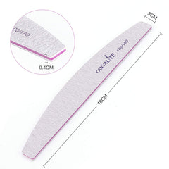 Canvalite half-moon nail file with ergonomic grip for precise shaping.