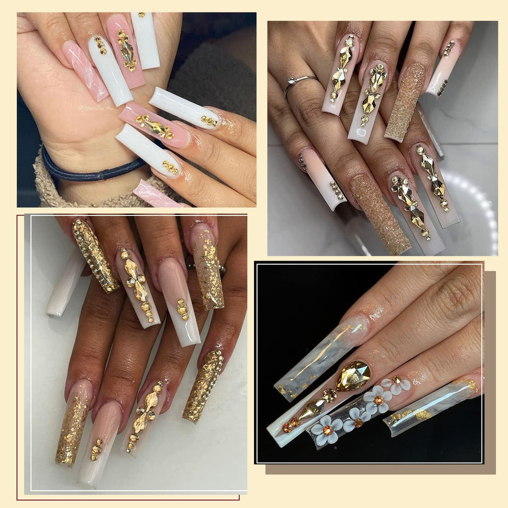 Canvalite nail designs showcasing shiny embellishments for creative looks.