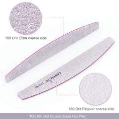 Canvalite bundle of 100 files for quick nail reshaping at home.