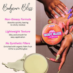 Canvas Beauty Glayze application closeup shows silky glide