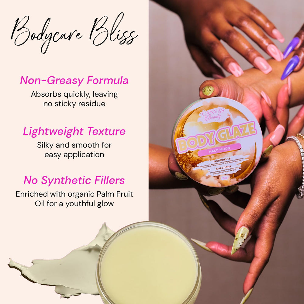 Product packaging of Canvas Beauty Halo Moon emphasizes premium whipped texture.