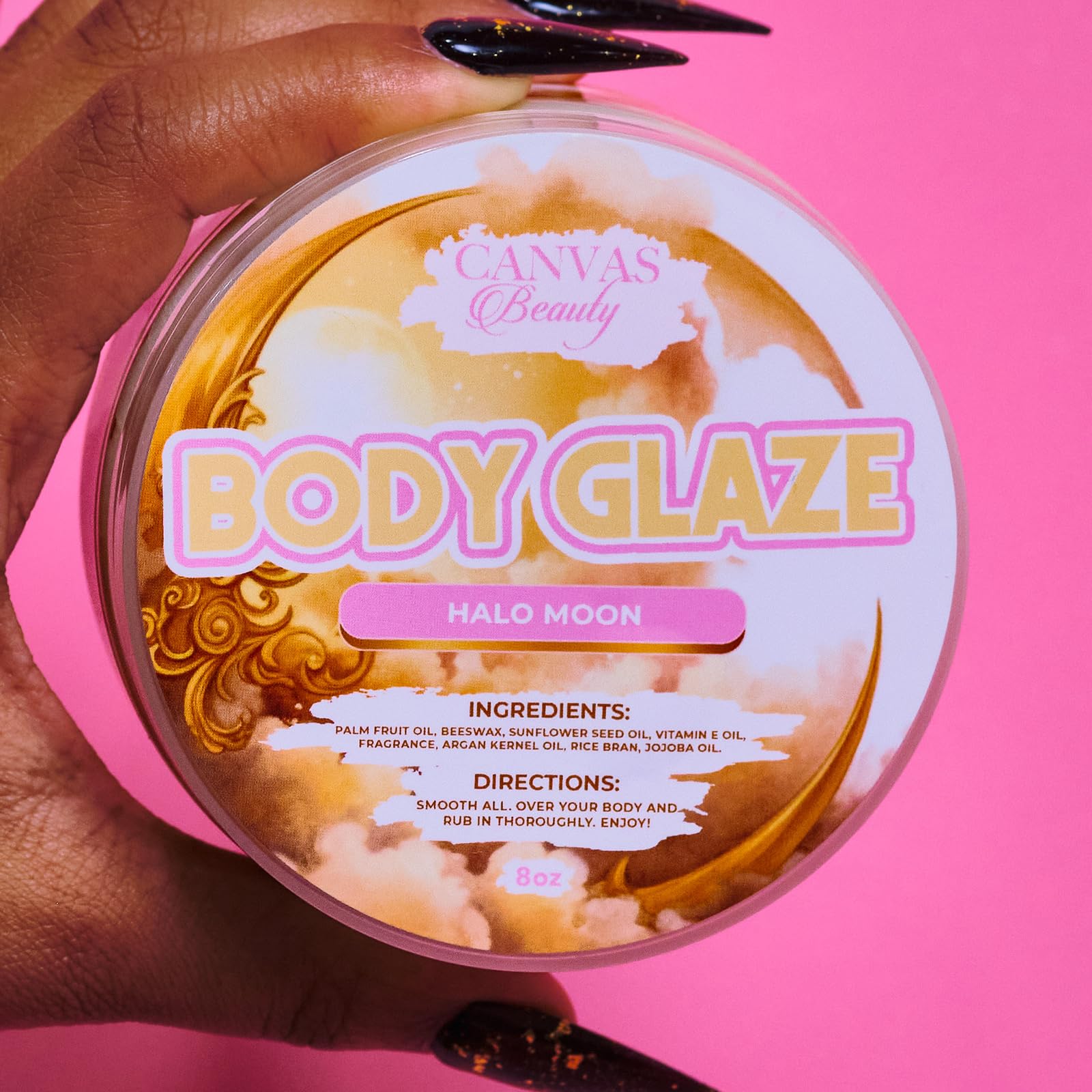 Soft glow on skin after using Canvas Beauty Body Glaze Halo Moon.