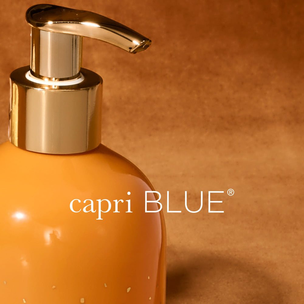 Capri Blue on-counter display bottle ready for daily use.