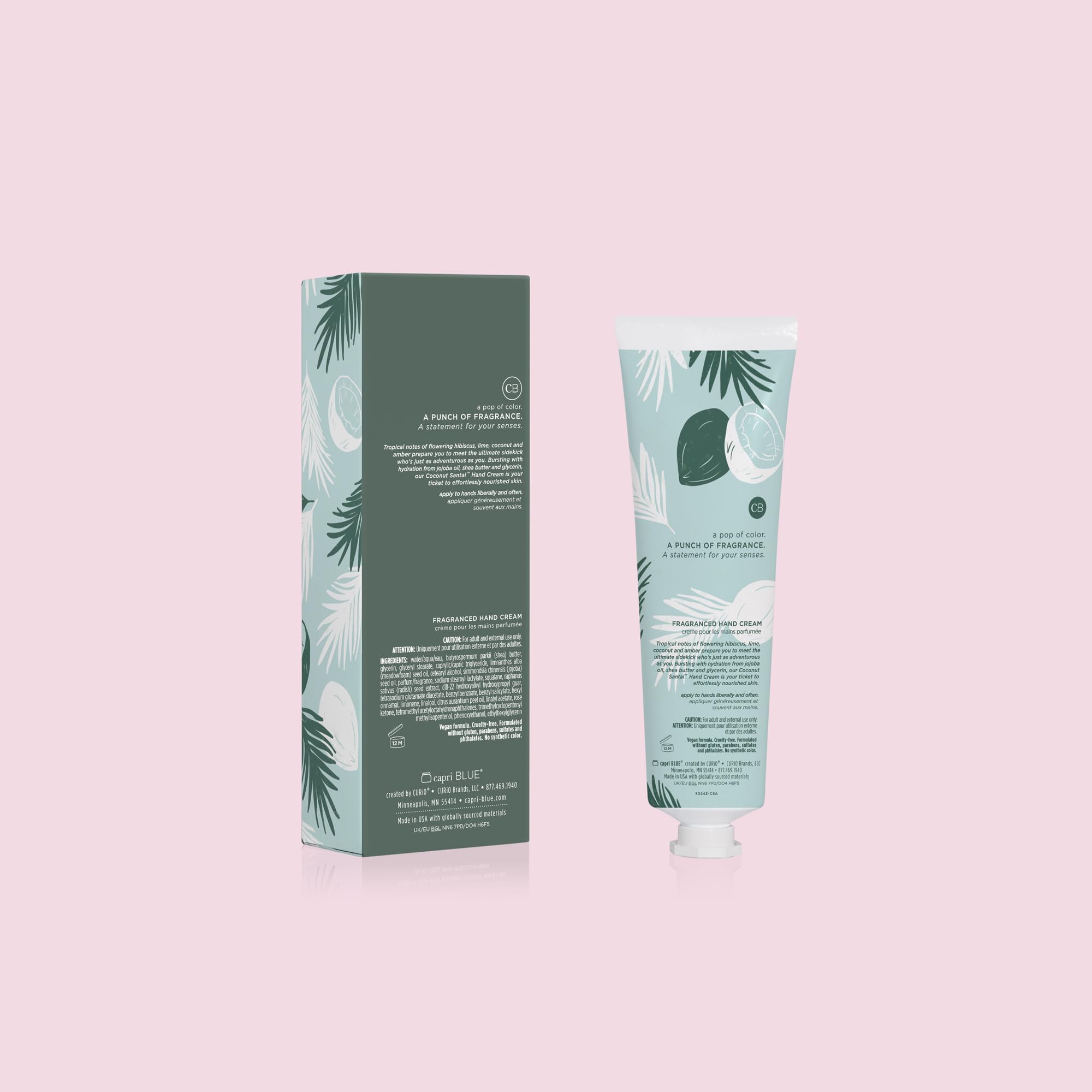 Capri Blue Flora Edit Coconut Santal scent enhances moments of calm