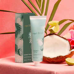 Capri Blue Flora Edit hand cream demonstrates quick absorption on skin