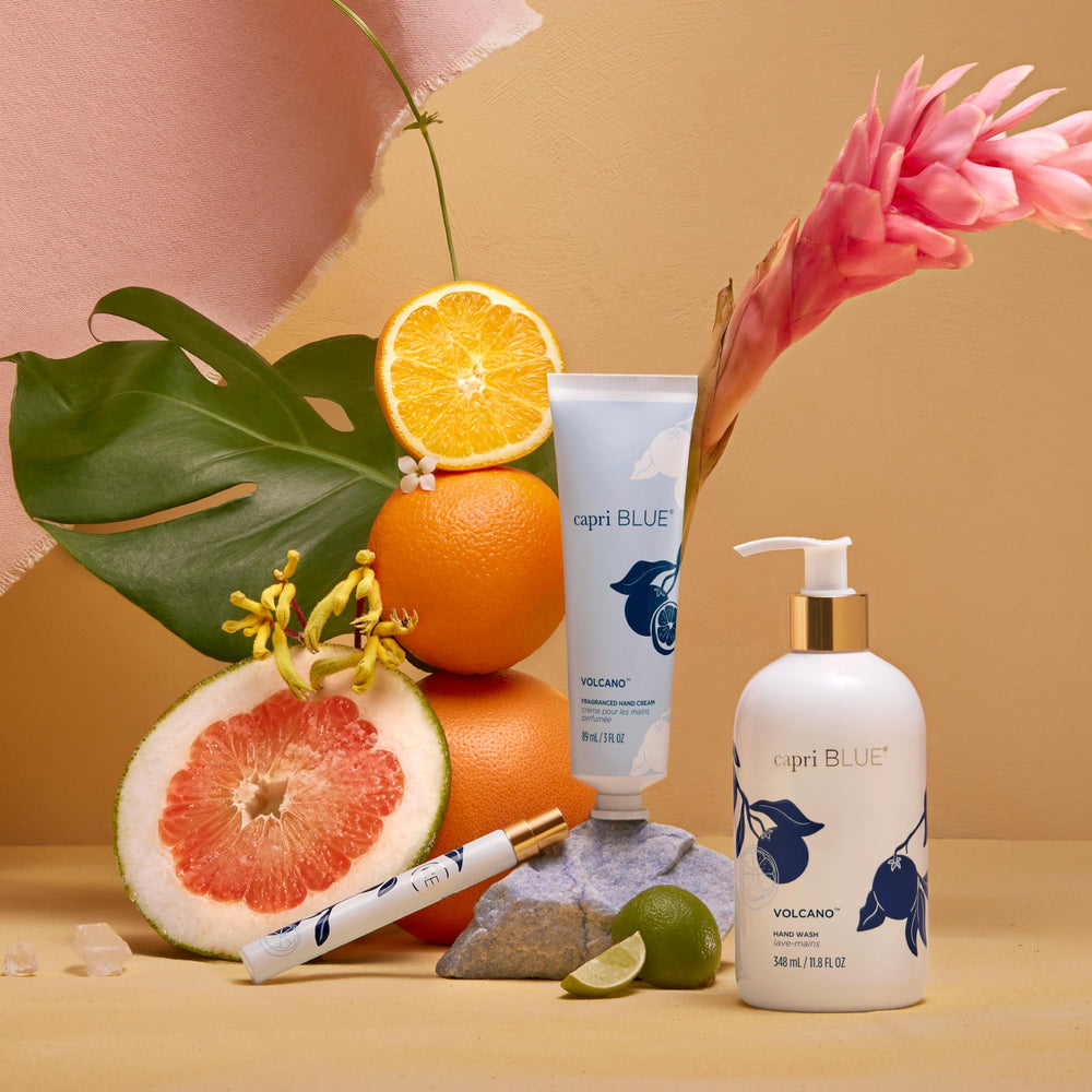 Capri Blue Flora Edit travel-size packaging ready for daily use