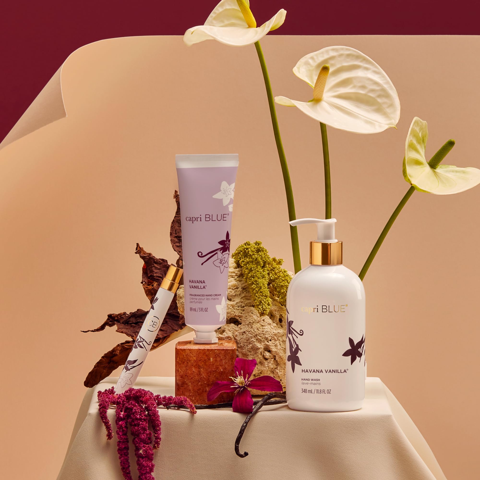 Capri Blue travel-size hand cream, 3 oz, purse-friendly moisture.