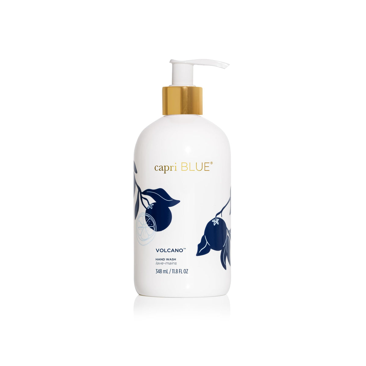 Capri Blue Volcano Flora Edit bottle on sink adds stylish fragrance to your routine