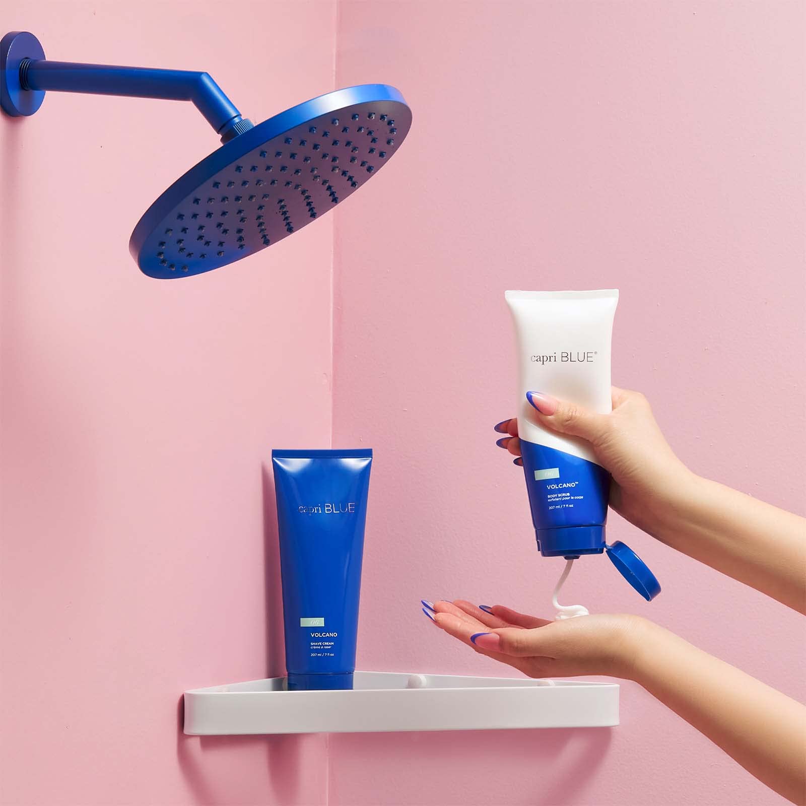 Capri Blue Volcano with watermelon and pomegranate extracts nourishes and tones dry skin.