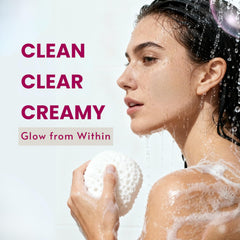 Caprina Goat Milk Bar Soap used on hands and body for gentle cleansing.